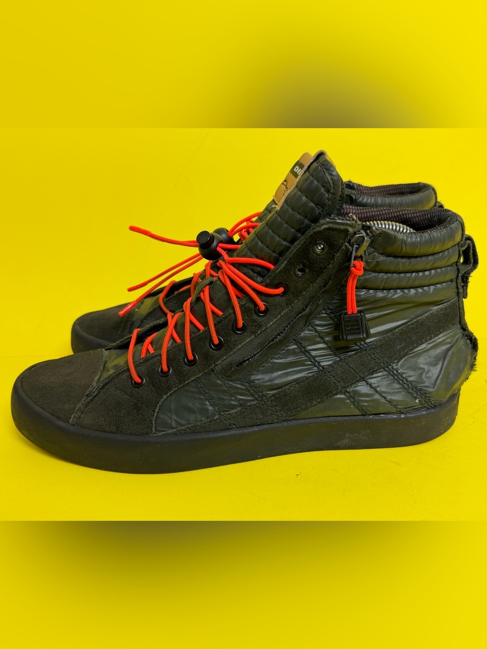 Diesel D-Velows D-String Plus Mens Green Lace Up Lifestyle Sneakers Shoes SZ 9